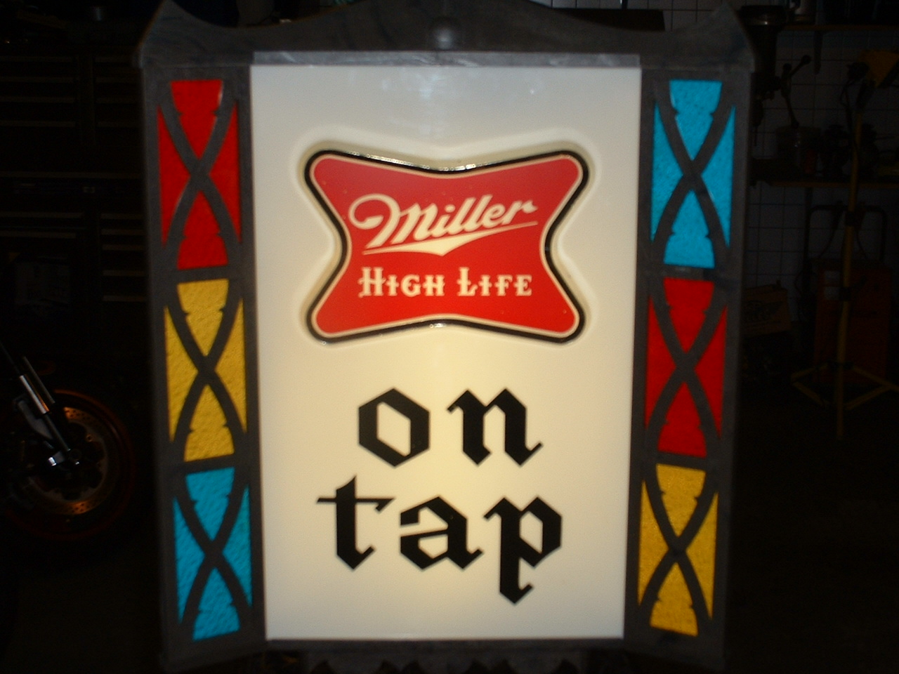Vintage Miller High life rotating stained glass clock InstAppraisal